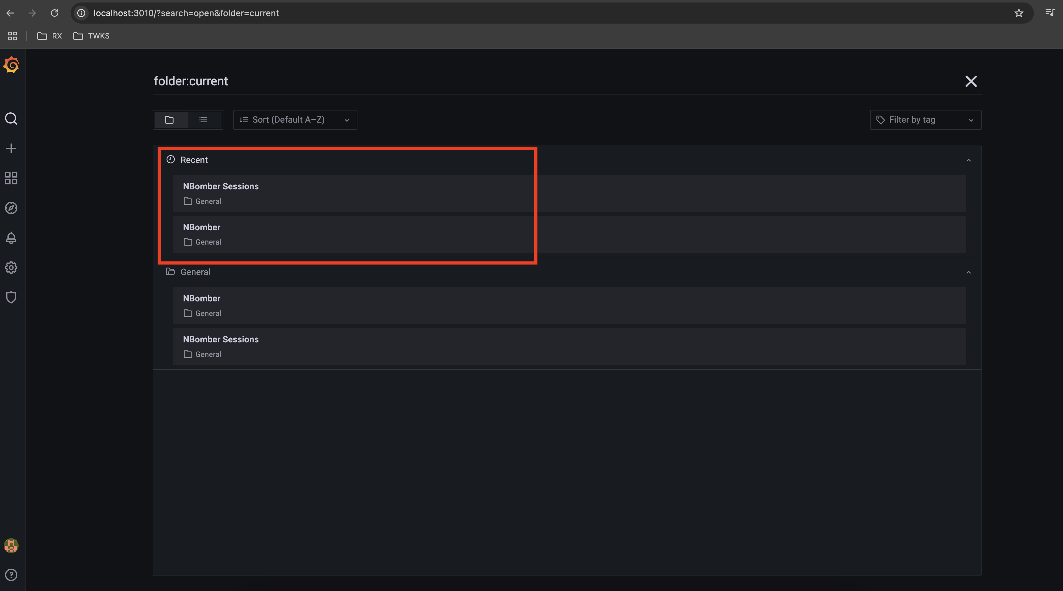 NBomber Dashboards inside Grafana